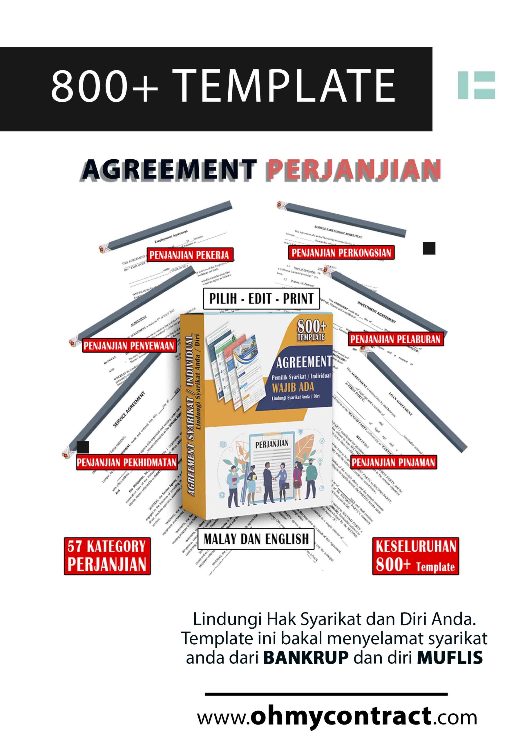 Read more about the article 𝐏𝐚𝐜𝐤𝐚𝐠𝐞 𝟖𝟎𝟎+ 𝐓𝐞𝐦𝐩𝐥𝐚𝐭𝐞 𝐀𝐠𝐫𝐞𝐞𝐦𝐞𝐧𝐭 𝐃𝐚𝐫𝐢 𝐏𝐞𝐥𝐛𝐚𝐠𝐚𝐢 𝐉𝐞𝐧𝐢𝐬 ( 𝑃𝑟𝑜𝑚𝑜𝑠𝑖 𝐵𝑢𝑙𝑎𝑛 𝐼𝑛𝑖 ) ❗