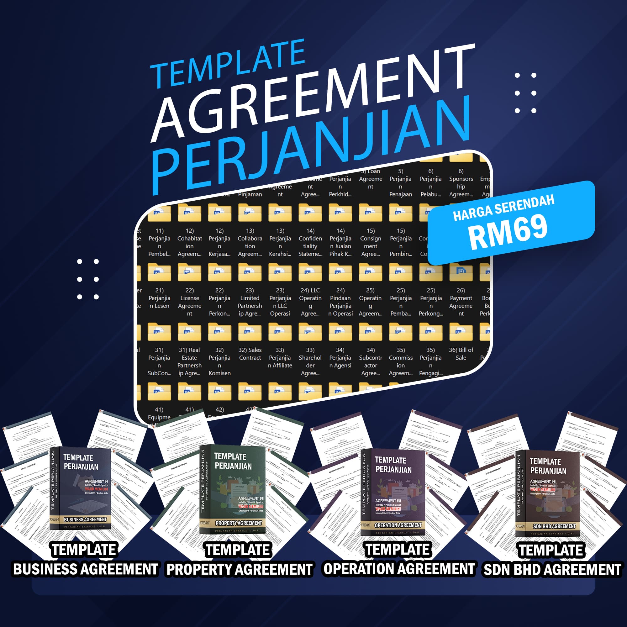 Read more about the article 𝐏𝐚𝐜𝐤𝐚𝐠𝐞 𝟖𝟎𝟎+ 𝐓𝐞𝐦𝐩𝐥𝐚𝐭𝐞 𝐀𝐠𝐫𝐞𝐞𝐦𝐞𝐧𝐭 𝐃𝐚𝐫𝐢 𝐏𝐞𝐥𝐛𝐚𝐠𝐚𝐢 𝐉𝐞𝐧𝐢𝐬 ( 𝑃𝑟𝑜𝑚𝑜𝑠𝑖 𝐵𝑢𝑙𝑎𝑛 𝐼𝑛𝑖 ) ❗