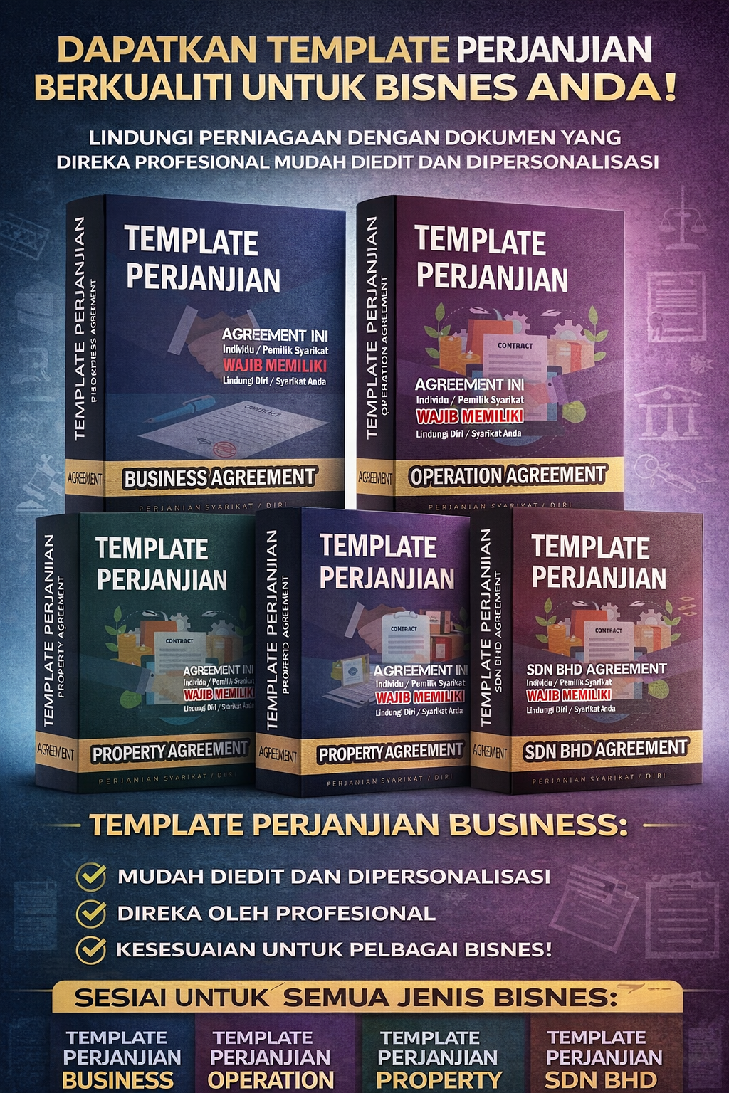 Read more about the article Wahh Banyaknya… 𝐊𝐞𝐧𝐚𝐩𝐚 𝐍𝐚𝐤 𝐏𝐞𝐧𝐢𝐧𝐠 𝐃𝐞𝐬𝐢𝐠𝐧 𝐒𝐮𝐫𝐚𝐭 𝐀𝐠𝐫𝐞𝐞𝐦𝐞𝐧𝐭, 𝐊𝐚𝐦𝐢 𝐀𝐝𝐚 𝟖𝟎𝟎+ 𝐀𝐠𝐫𝐞𝐞𝐦𝐞𝐧𝐭 ( 𝑃𝑟𝑜𝑚𝑜𝑠𝑖 𝐵𝑢𝑙𝑎𝑛 𝐼𝑛𝑖 ) ❗